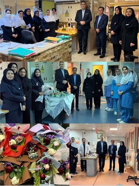 بازدید رییس بیمارستان دکتر محمد کرمانشاهی از بخش های درمانی و پاراکلینیکی دز روز یک فروردین