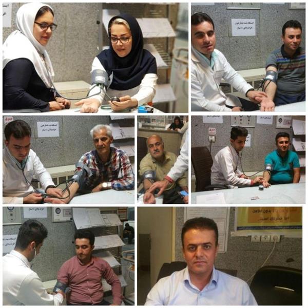 پیوستن رئیس، متخصصین وکارکنان بیمارستان حضرت رسول( ص) جوانرود به کمپین بسیج ملی کنترل فشارخون