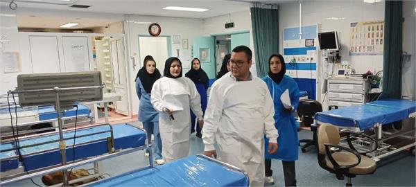 حضور تیم بازرسی ویژه رئیس دانشگاه در بیمارستان دکتر محمد کرمانشاهی 12 فروردین